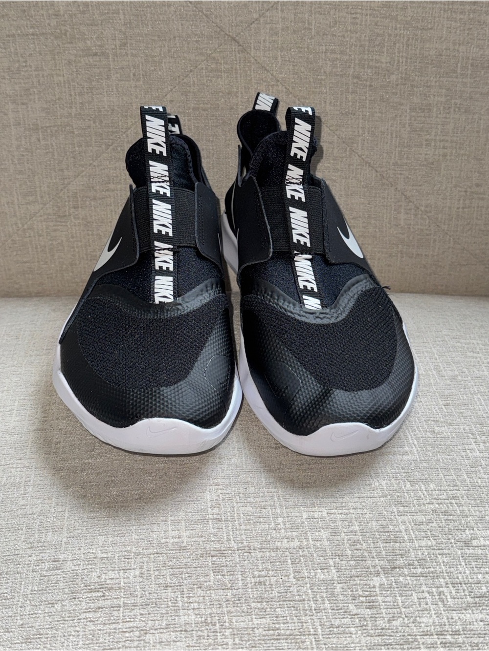 Nike Black and White Slip-On Sports Sneakers